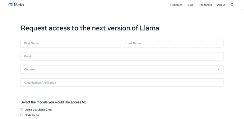 meta website